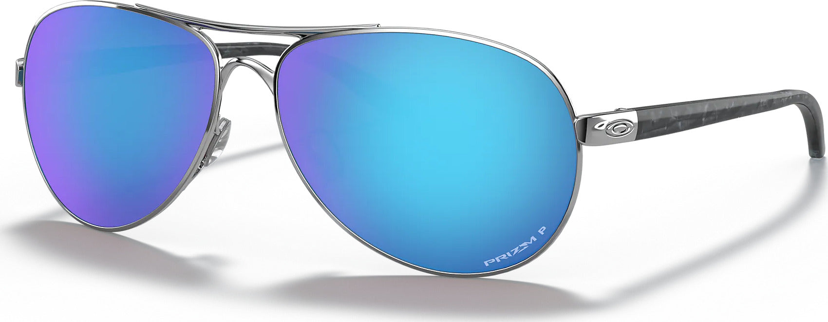 Oakley Feedback Sunglasses - Polished Chrome - Prizm Sapphire Iridium  Polarized Lens | Altitude Sports