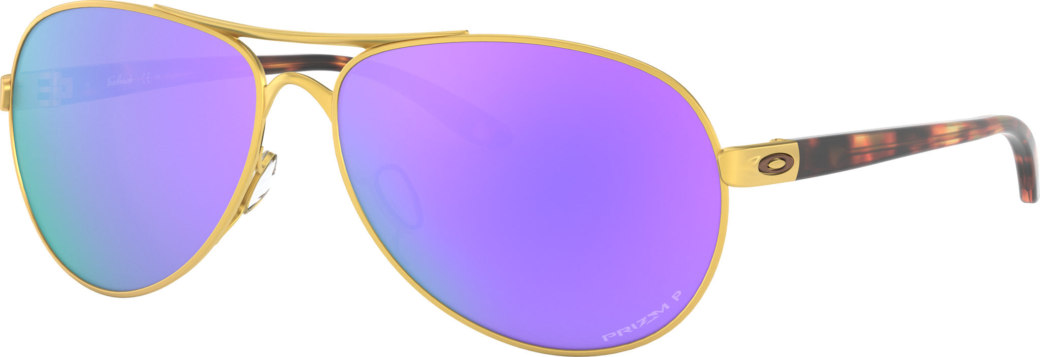 Oakley Feedback Sunglasses - Satin Gold - Prizm Violet Iridium Polarized  Lens | Altitude Sports