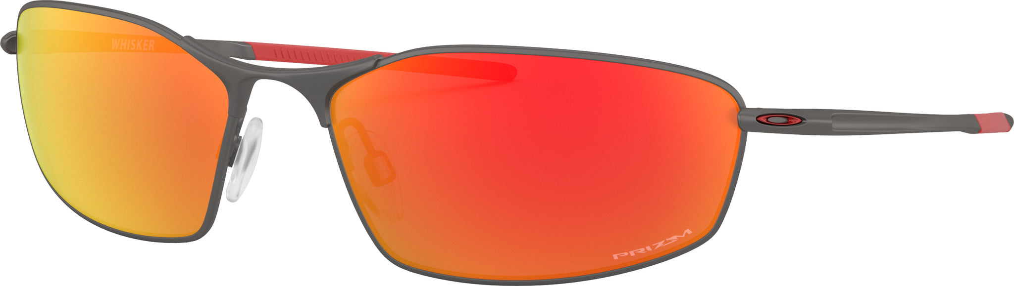 Oakley Whisker Sunglasses - Matte Gunmetal - Prizm Ruby Iridium Lens |  Altitude Sports