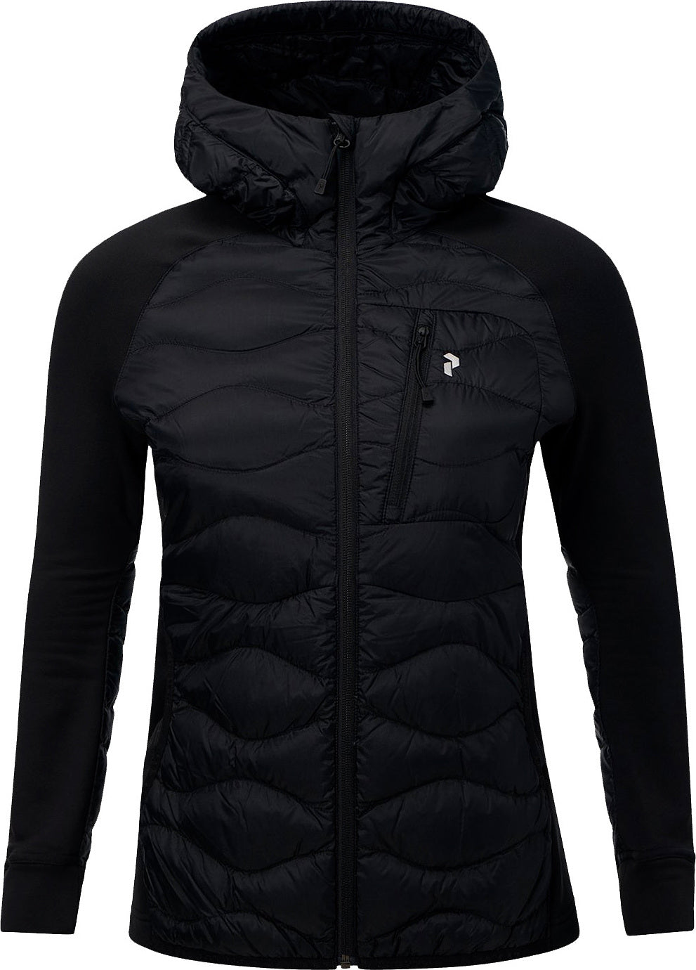 women's down helium hybrid jacket