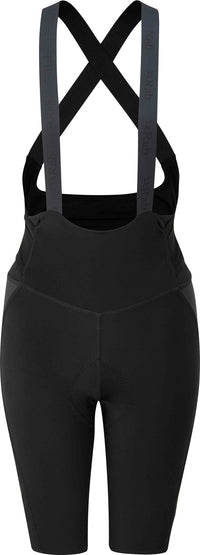 Jelenew Black High-rise Back Thermal Bib Shorts- Winter Warmth