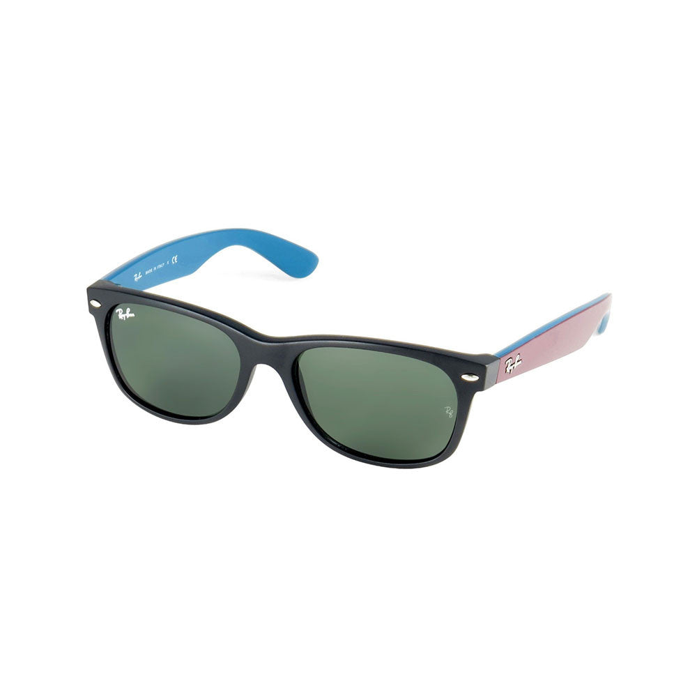 Ray Ban New Wayfarer Bicolor - Matte Black/ Burgundy Blue Frame - Green  Lens | Altitude Sports