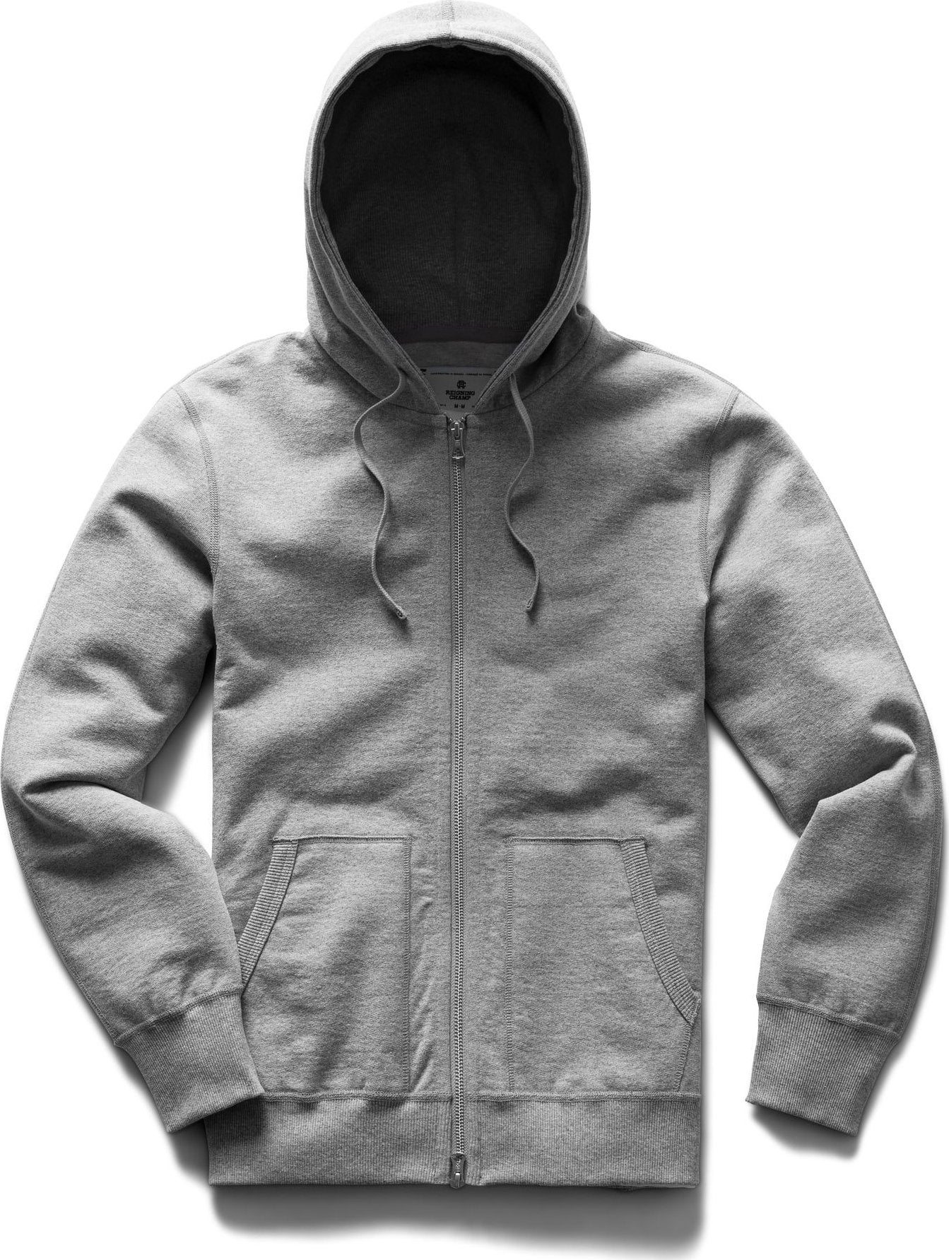 Reigning Champ Heavyweight Polyester/Cotton Fleece Full Zip Hoodie ...