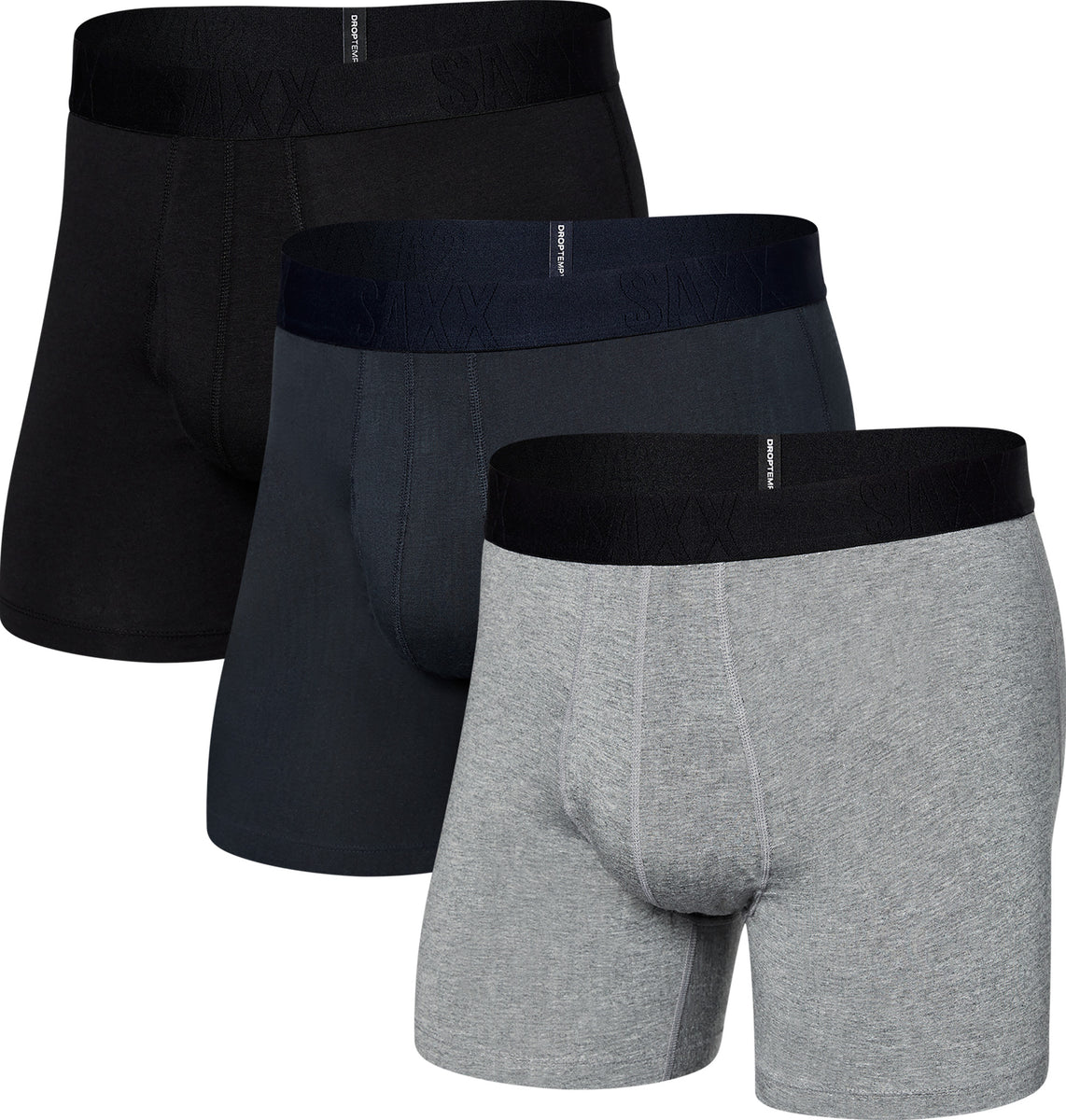 SAXX DropTemp Cooling Cotton 3-Pack Boxer Briefs - Men's | Altitude Sports