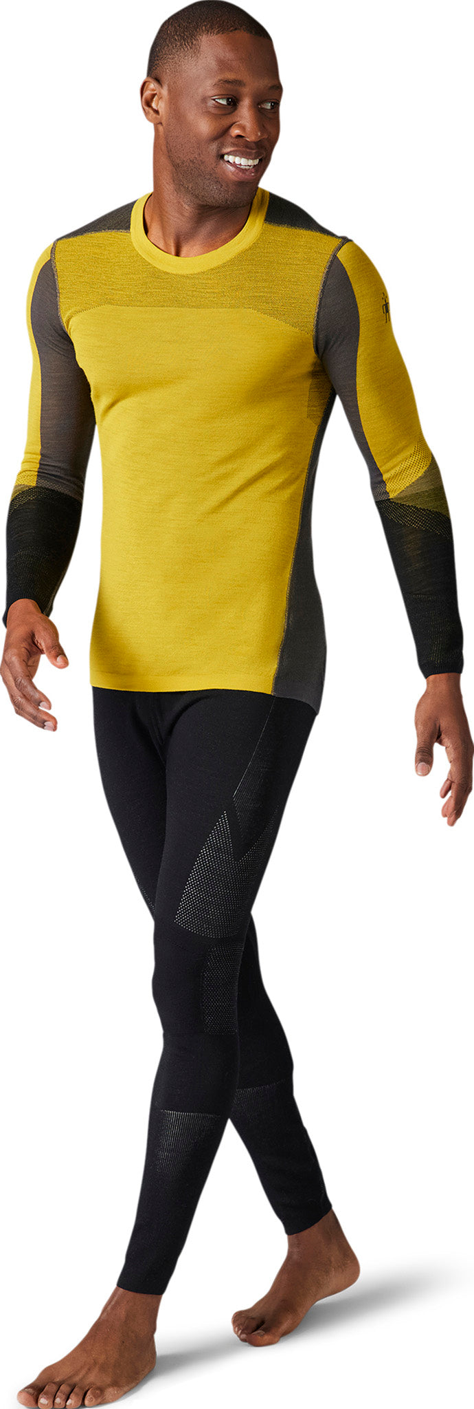 Smartwool Intraknit Merino 200 Colorblock Long Sleeve T-Shirt Yellow