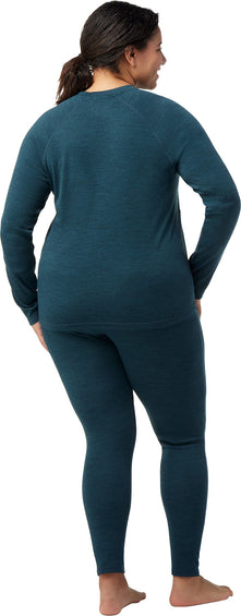 Women's Classic Thermal Merino Base Layer Crew - Twilight Blue Heather