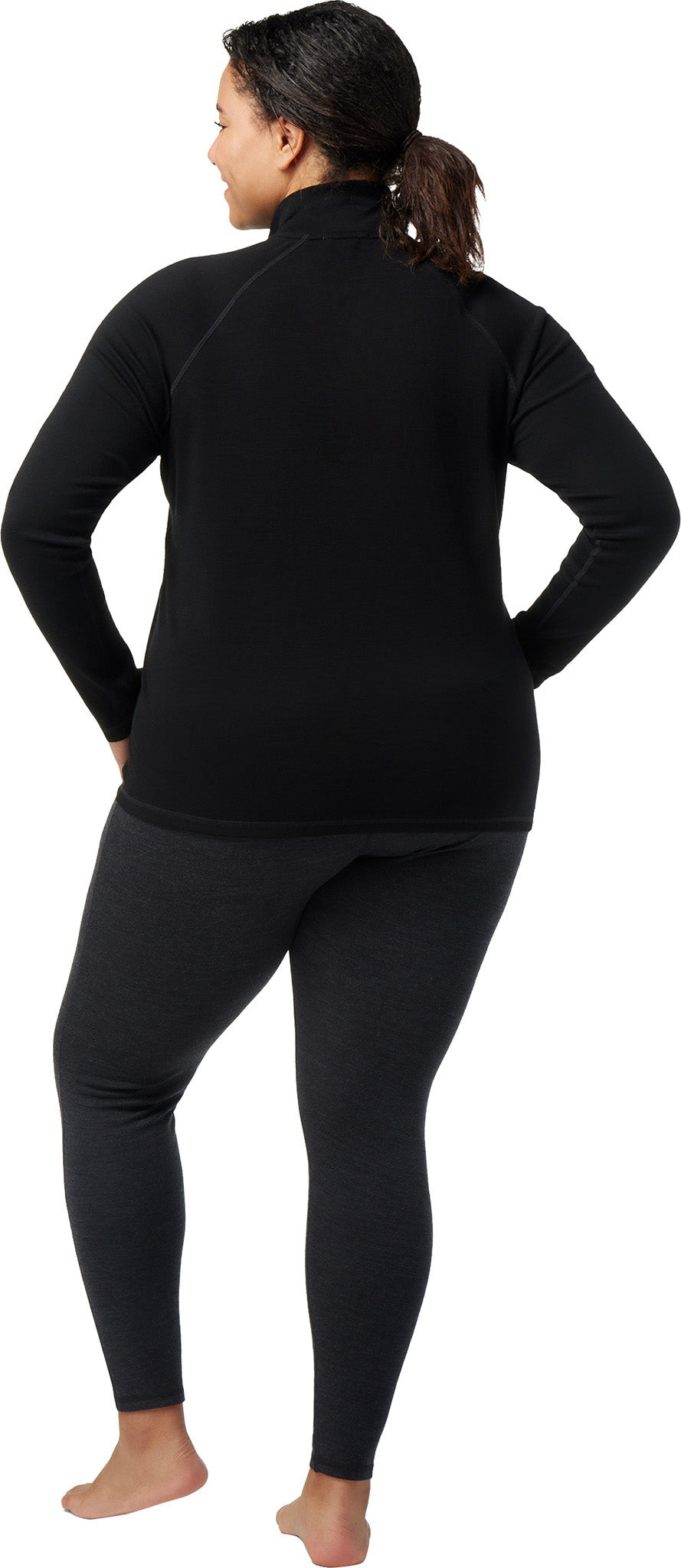 Plus Size White Cooling Turtleneck, Women's Plus Size Base Layers - See  Rose Go – See ROSE Go