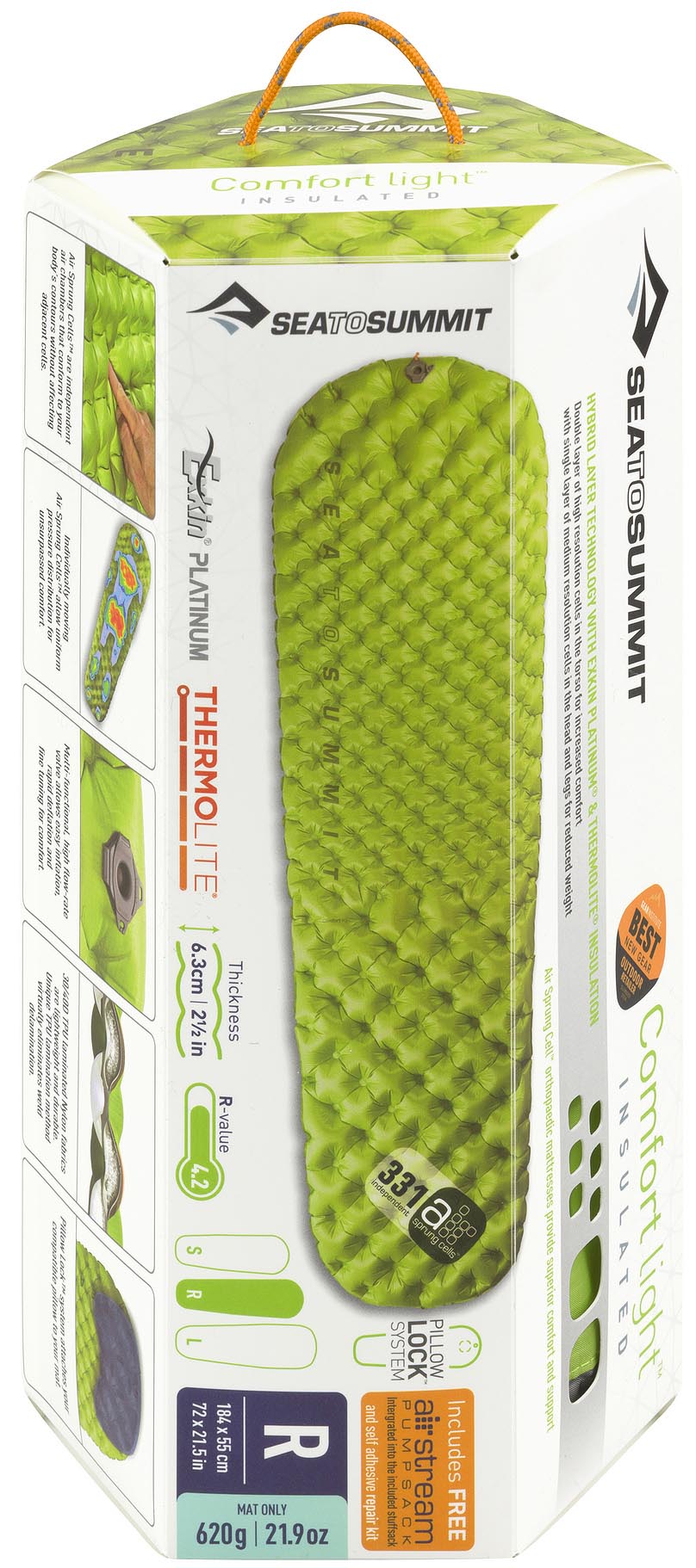 Sea to Summit Comfort Light Insulated Sleeping Mat, Regular Rectangular  (72x21.5) : : Sports & Outdoors