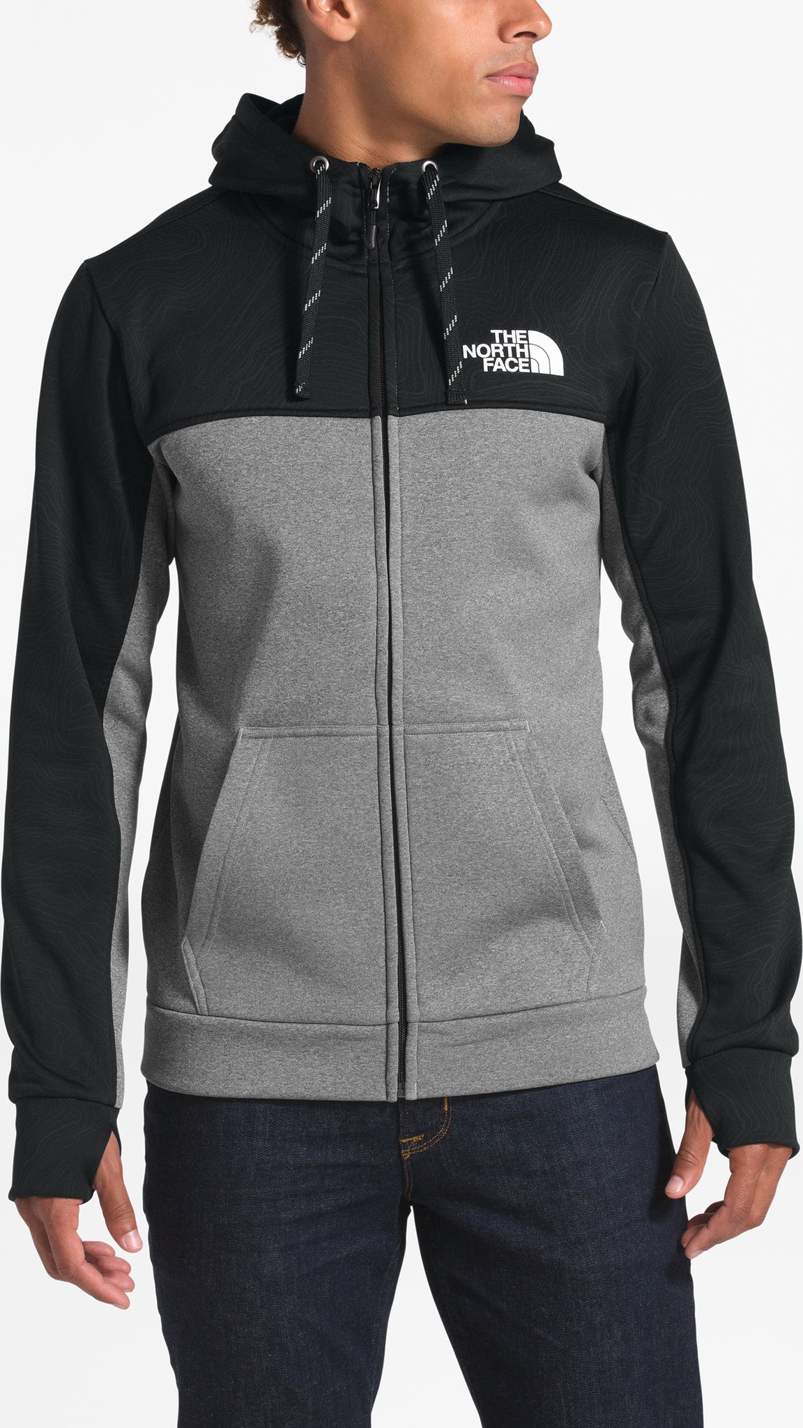 the north face m surgent bloc fz hoodie