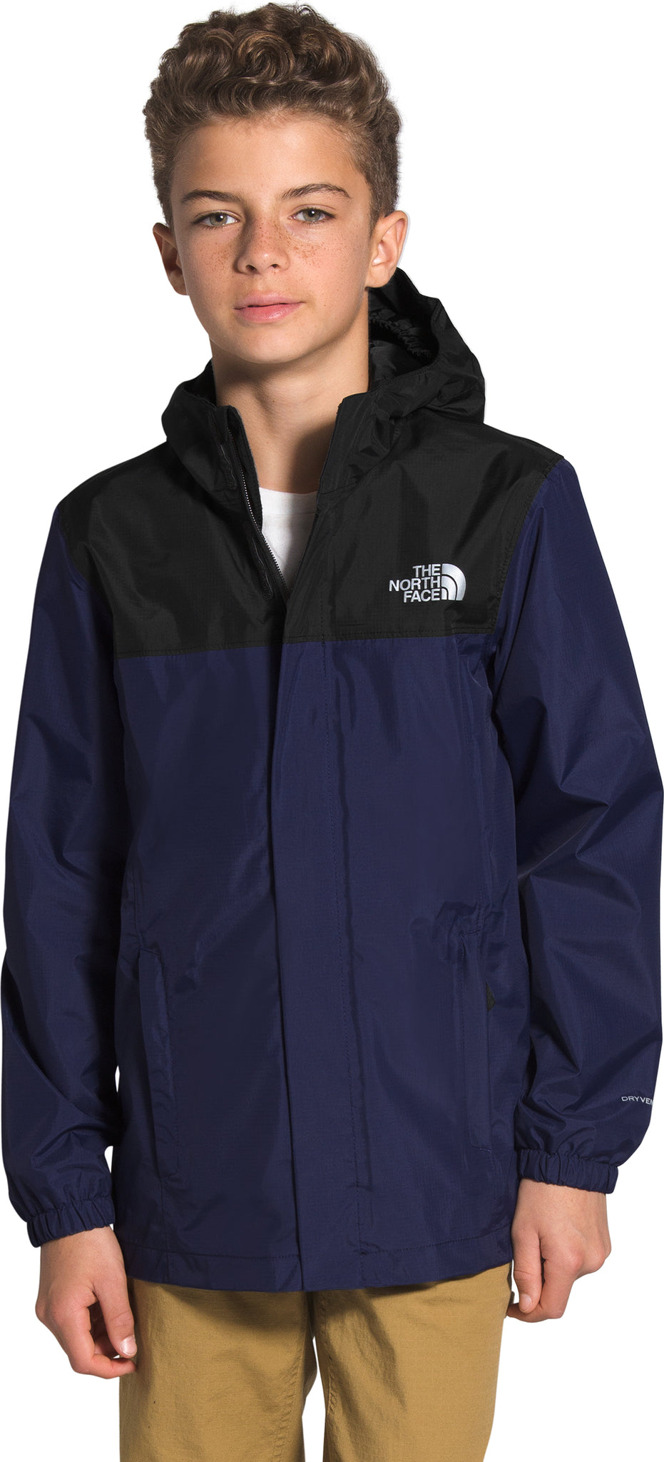 navy blue north face rain jacket