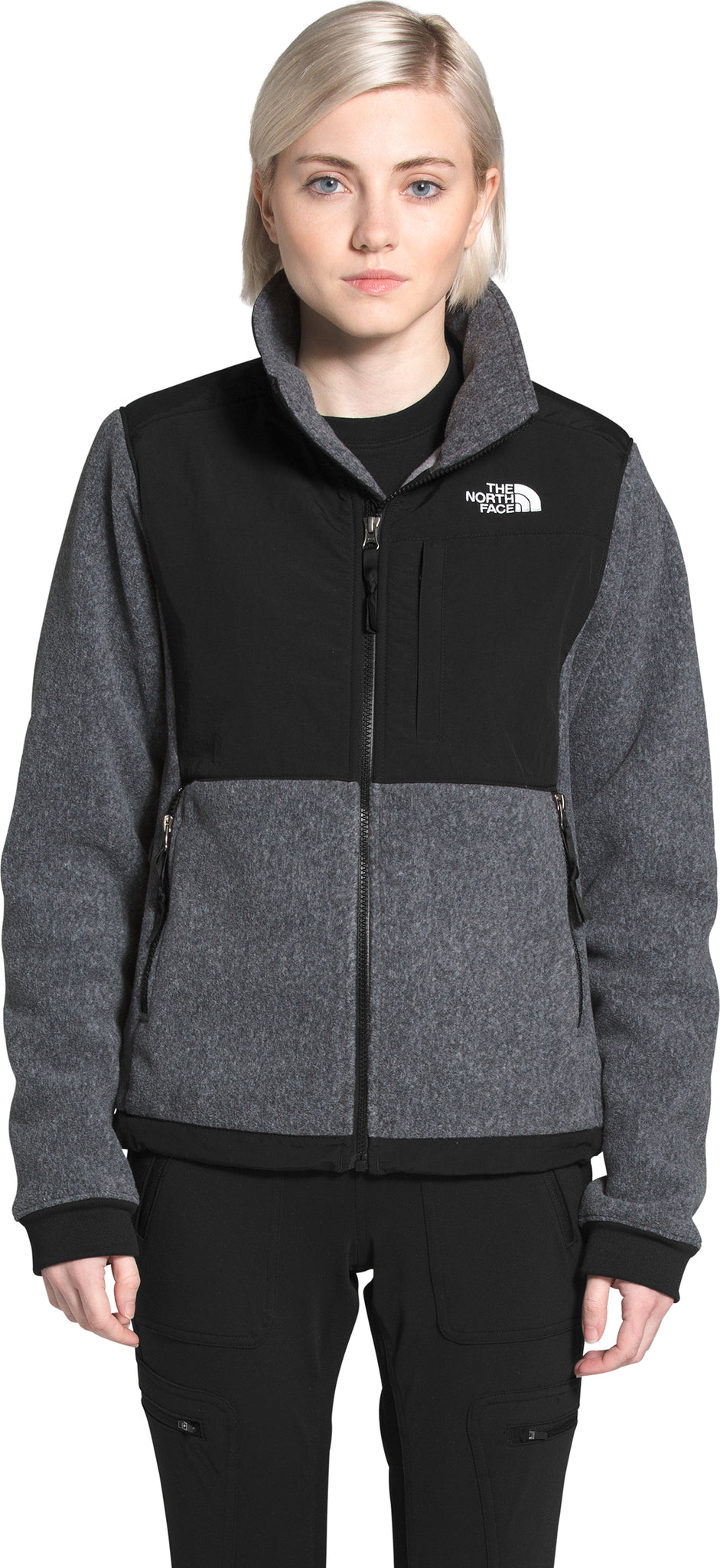 north face denali grey