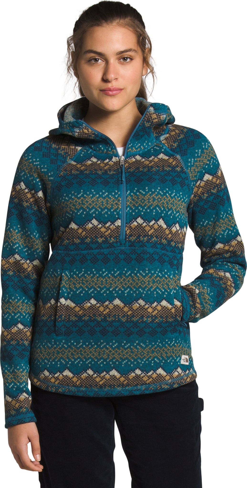 north face crescent hooded pullover