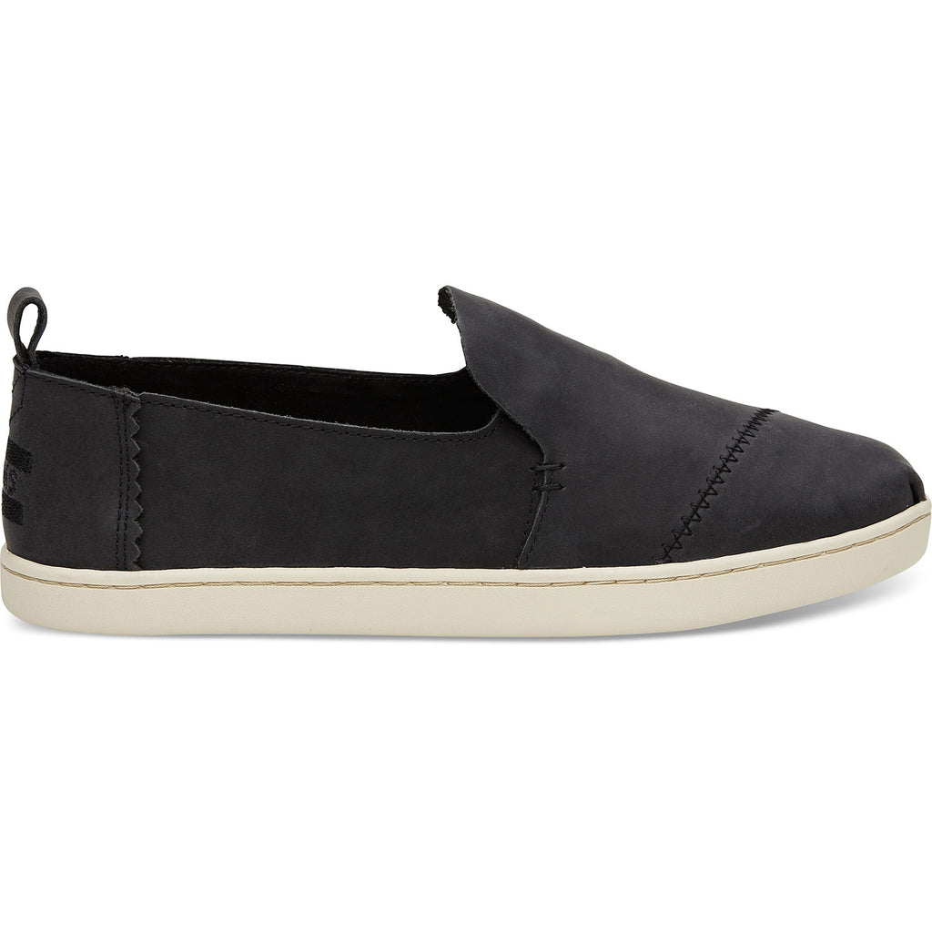 black leather women's deconstructed alpargatas