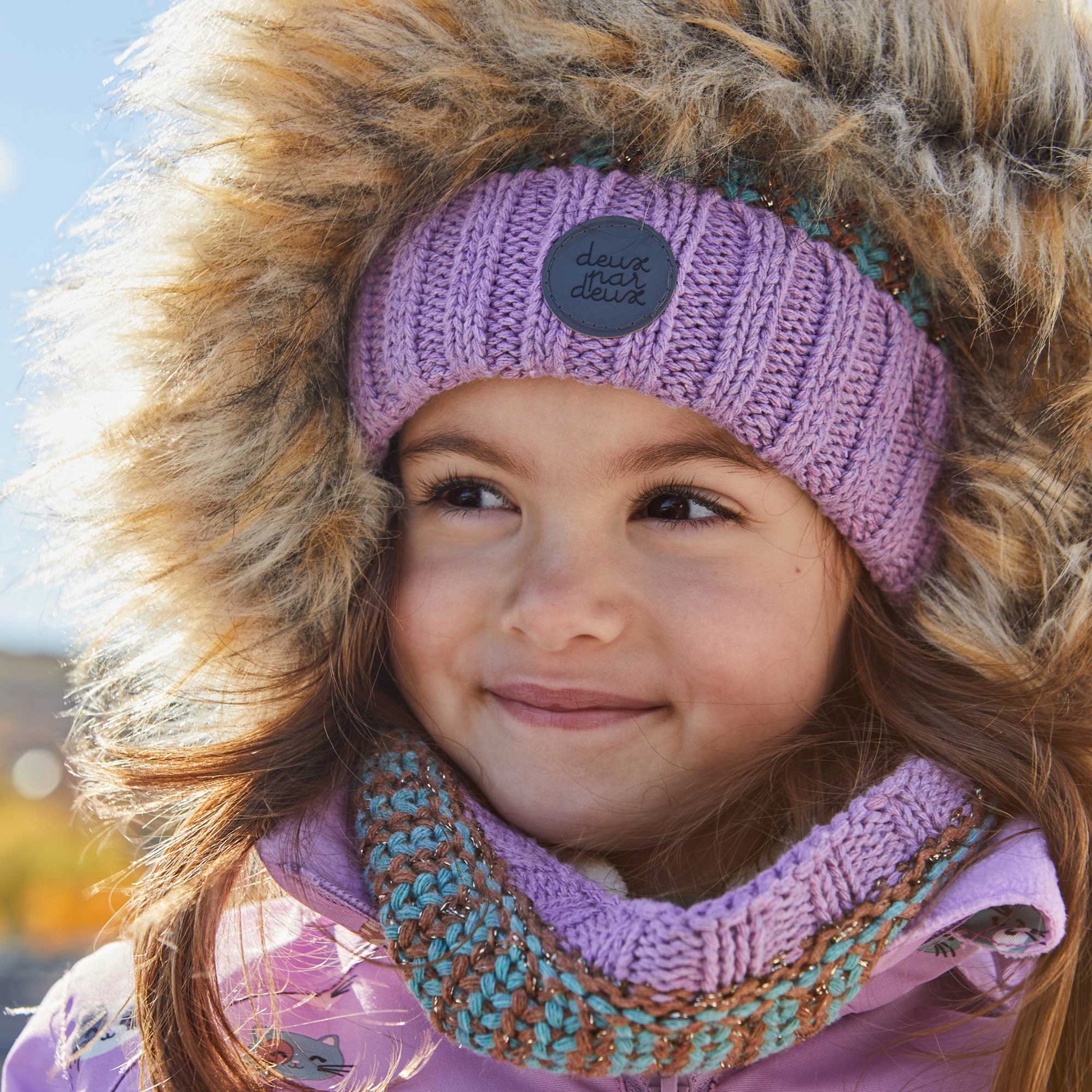 Deux par Deux Cache-cou en tricot rayé - Bébé Fille