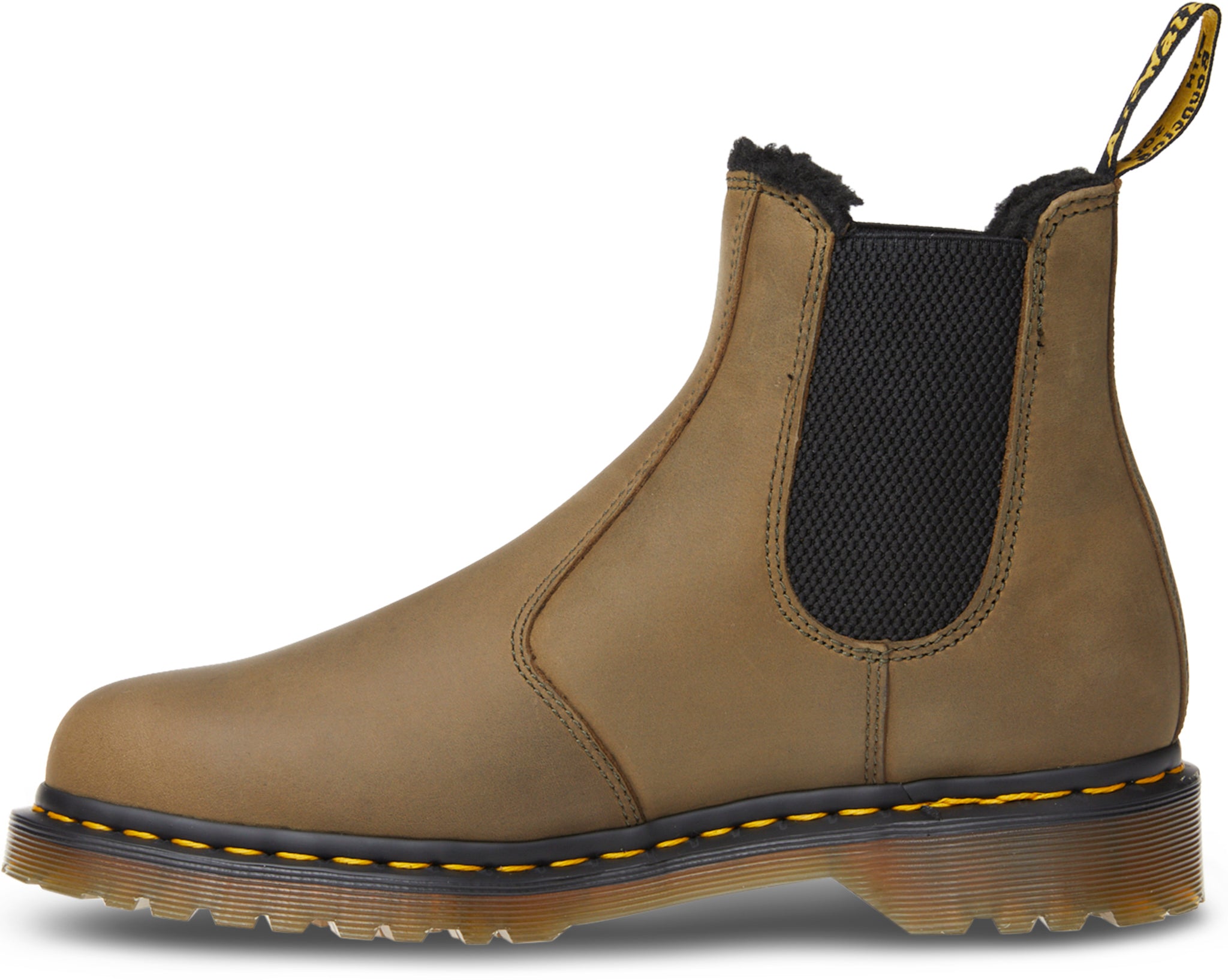 Black Leather Chelsea Boots with Olive Pants Smart Casual Fall