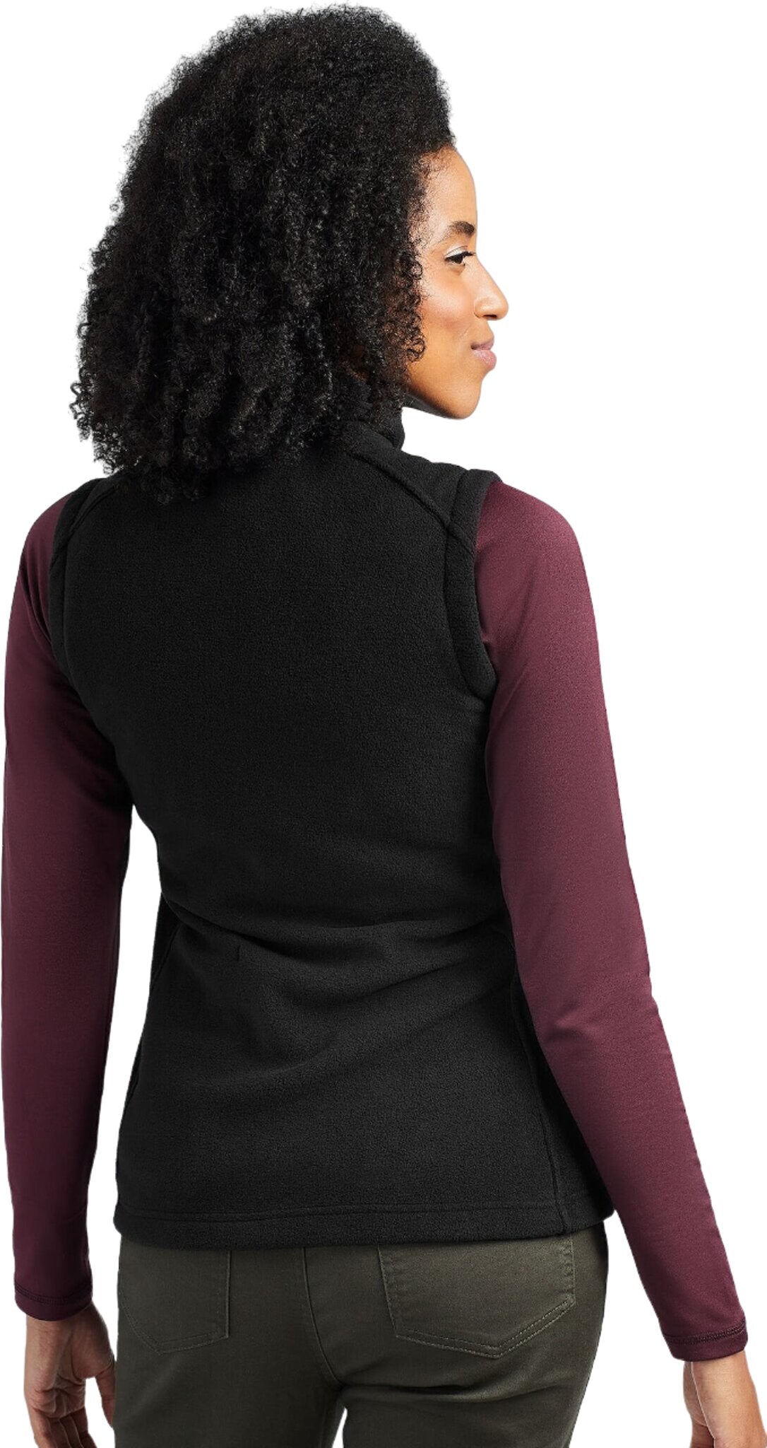 Women's Heated Fleece Vest - Black