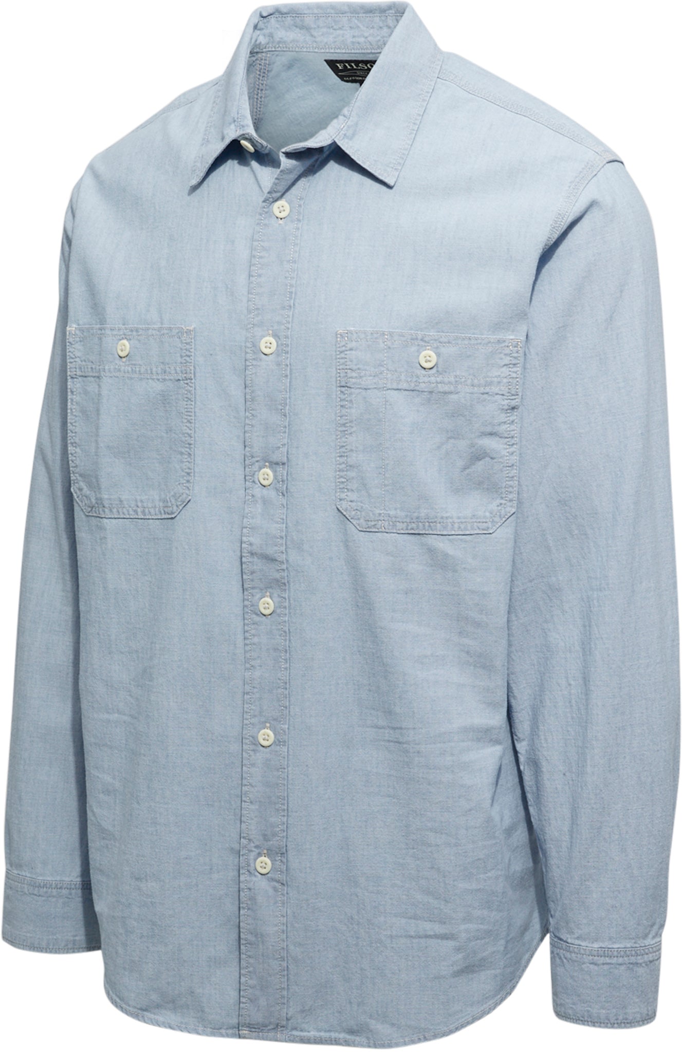 CC Filson 656 XL Fly Fishing USA Lightweight Light Blue Long Sleeve Cotton  Shirt