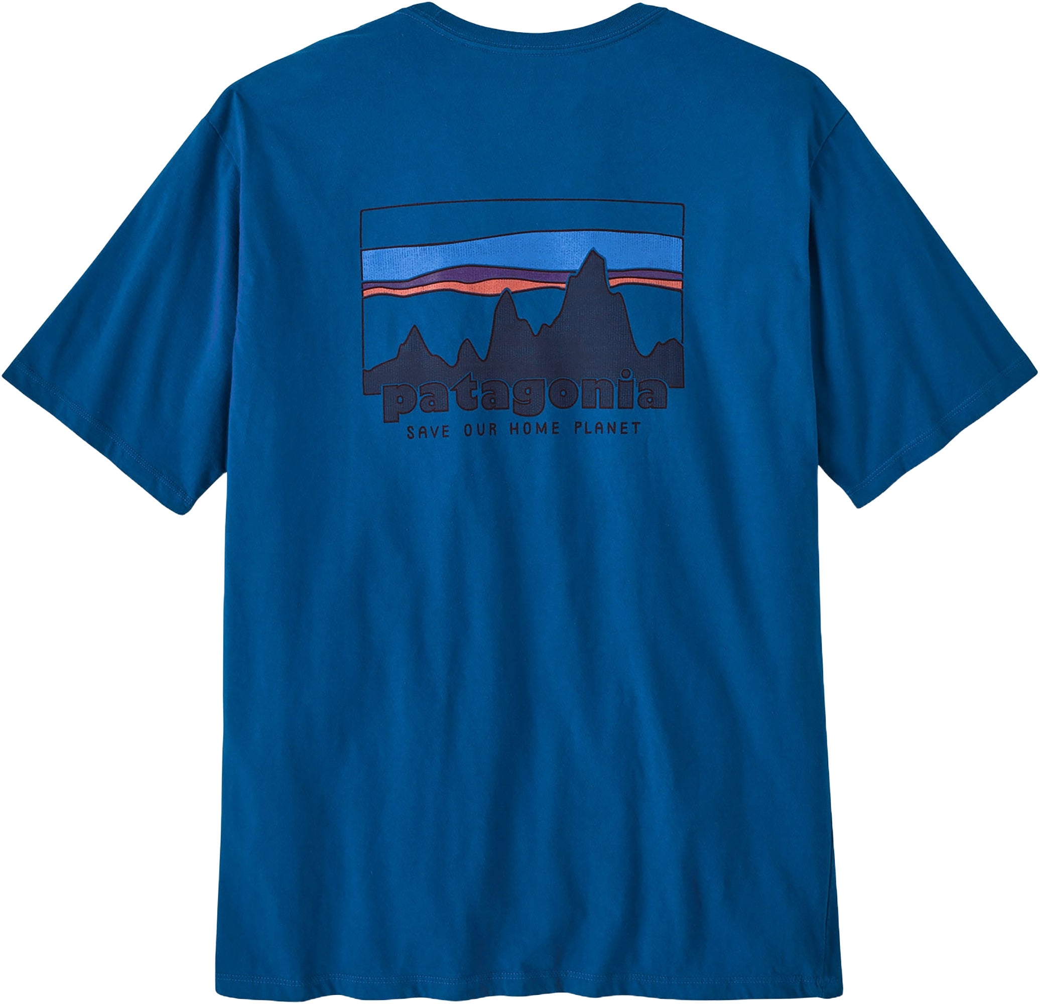 Patagonia 73 Skyline Organic T-Shirt - Men's XS Endless Blue
