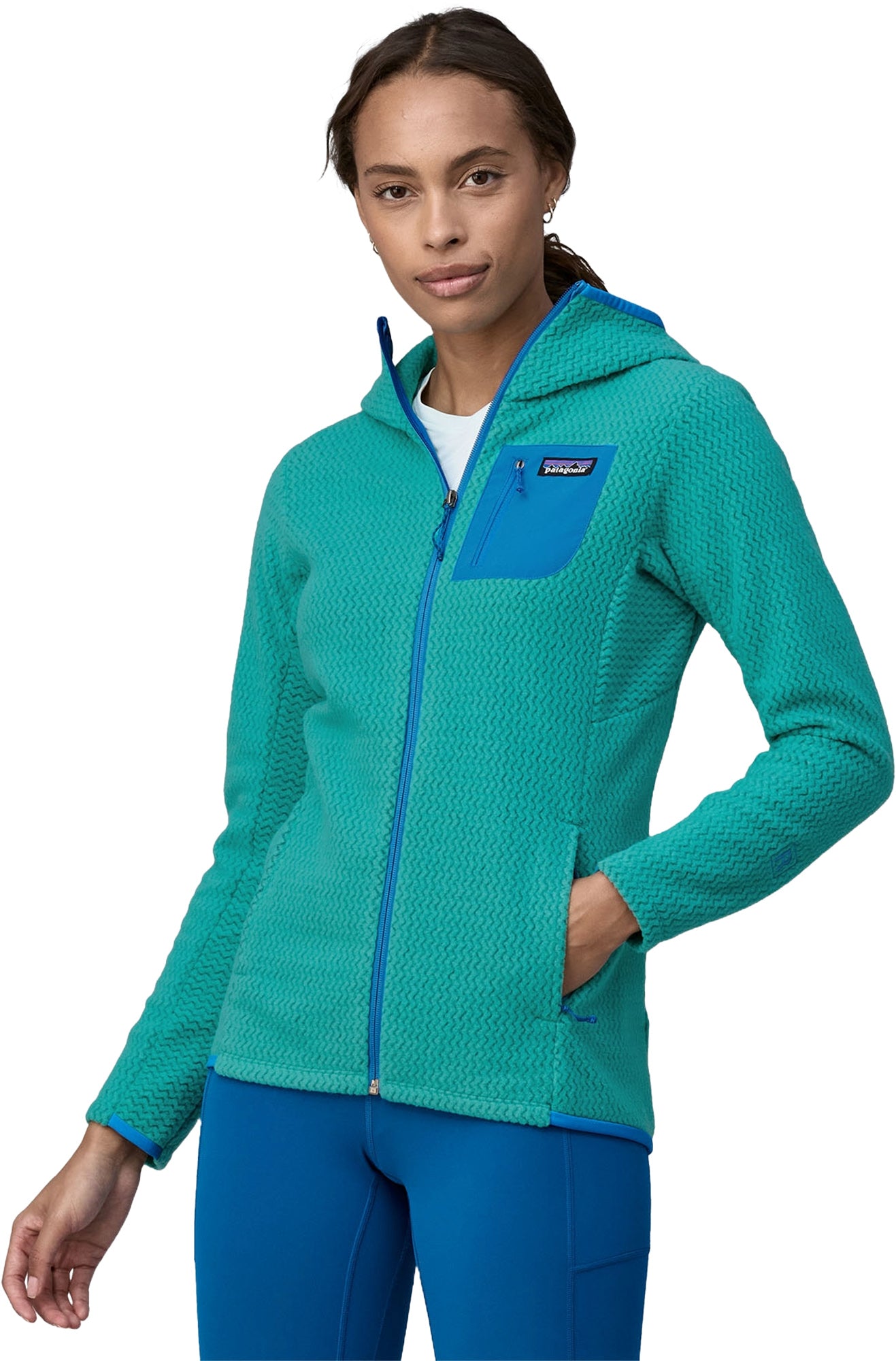 Patagonia Jacket h2no⁰ Blue Hooded Arm Vents Adult Womens Size Large RN  51884