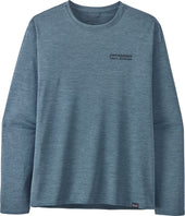 PATAGONIA Long-Sleeved Capilene Cool Daily Graphic Shirt - Lands - Men's Tree Trotter: Utility Blue X-Dye / S