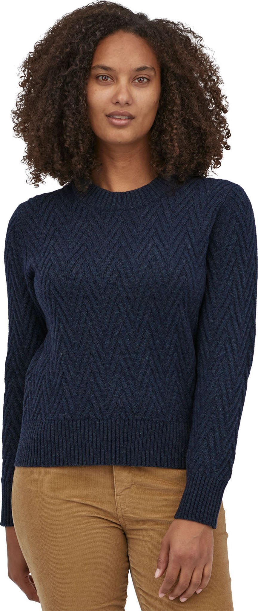 Patagonia Recycled Wool Crewneck Sweater - Women's Sea Song/Natural, M