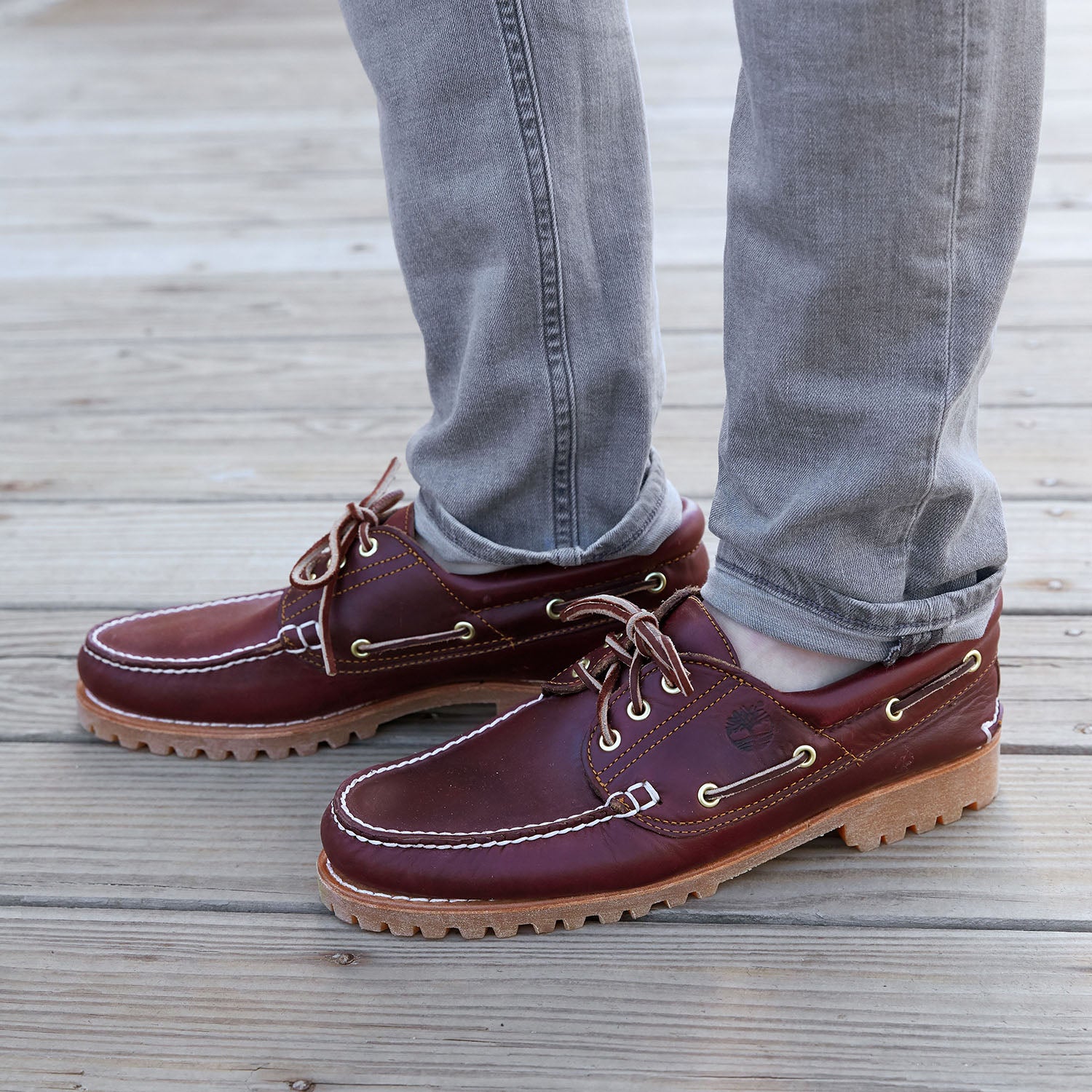 Timberland 3-Eye Lug Handsewn Boat Shoes - Men's | Altitude Sports