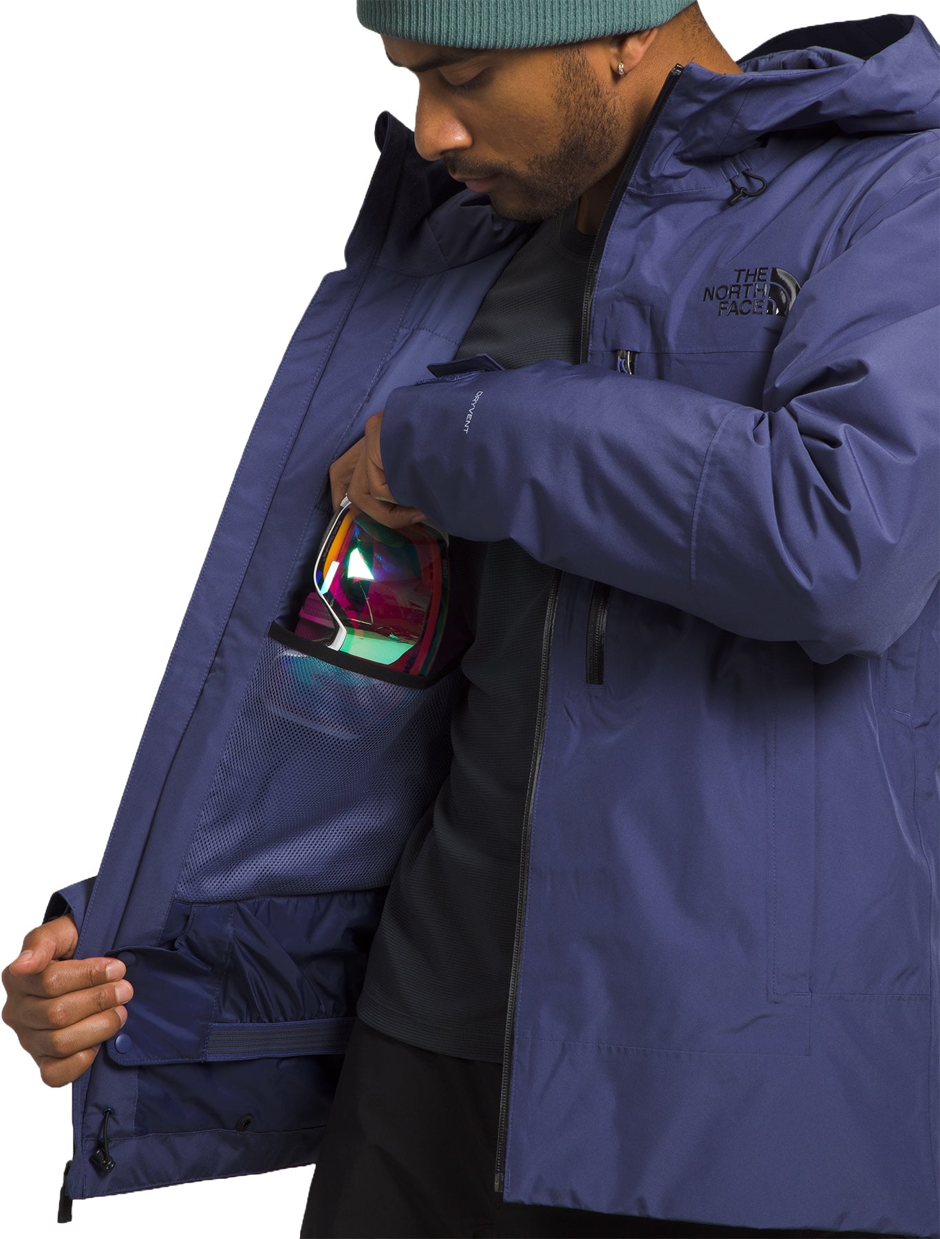 MANTEAU HIVER THE NORTH FACE HOMME, FREEDOM CAVE BLUE