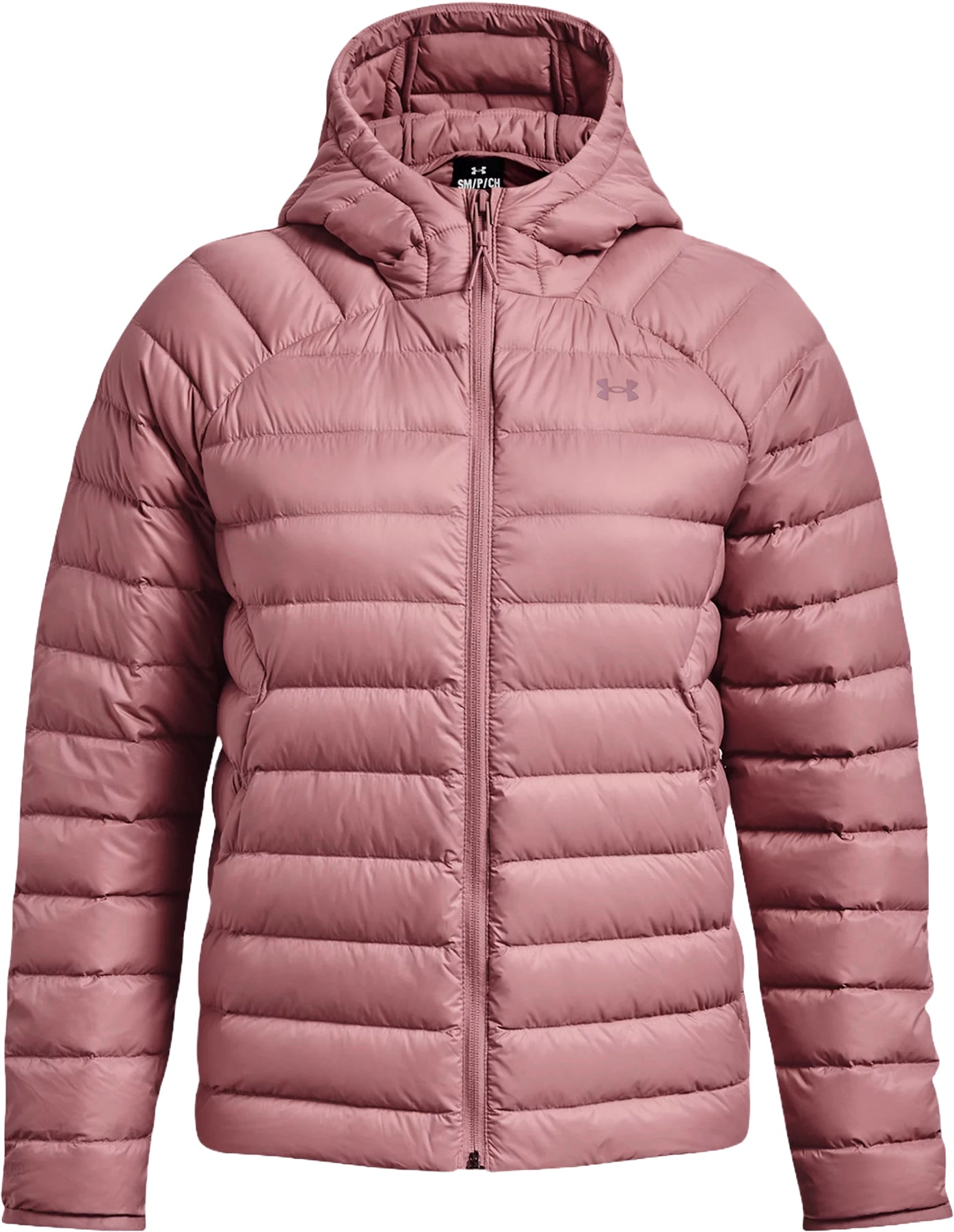 Under Armour Women's Armour Down Hooded Jacket , Pink Clay (663)/White ,  Small : : Mode