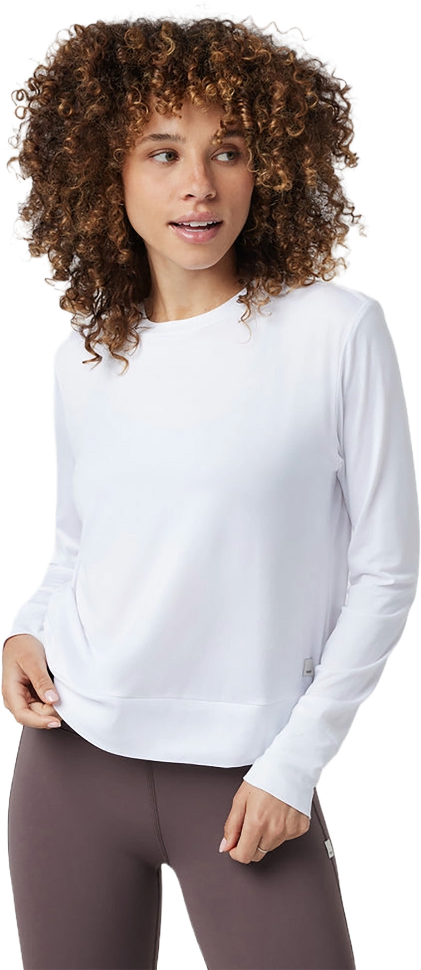 Vuori, Women's Long Sleeve Halo Crew (Heather Grey)