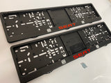 Seat Number Plate Surround Frames Pair