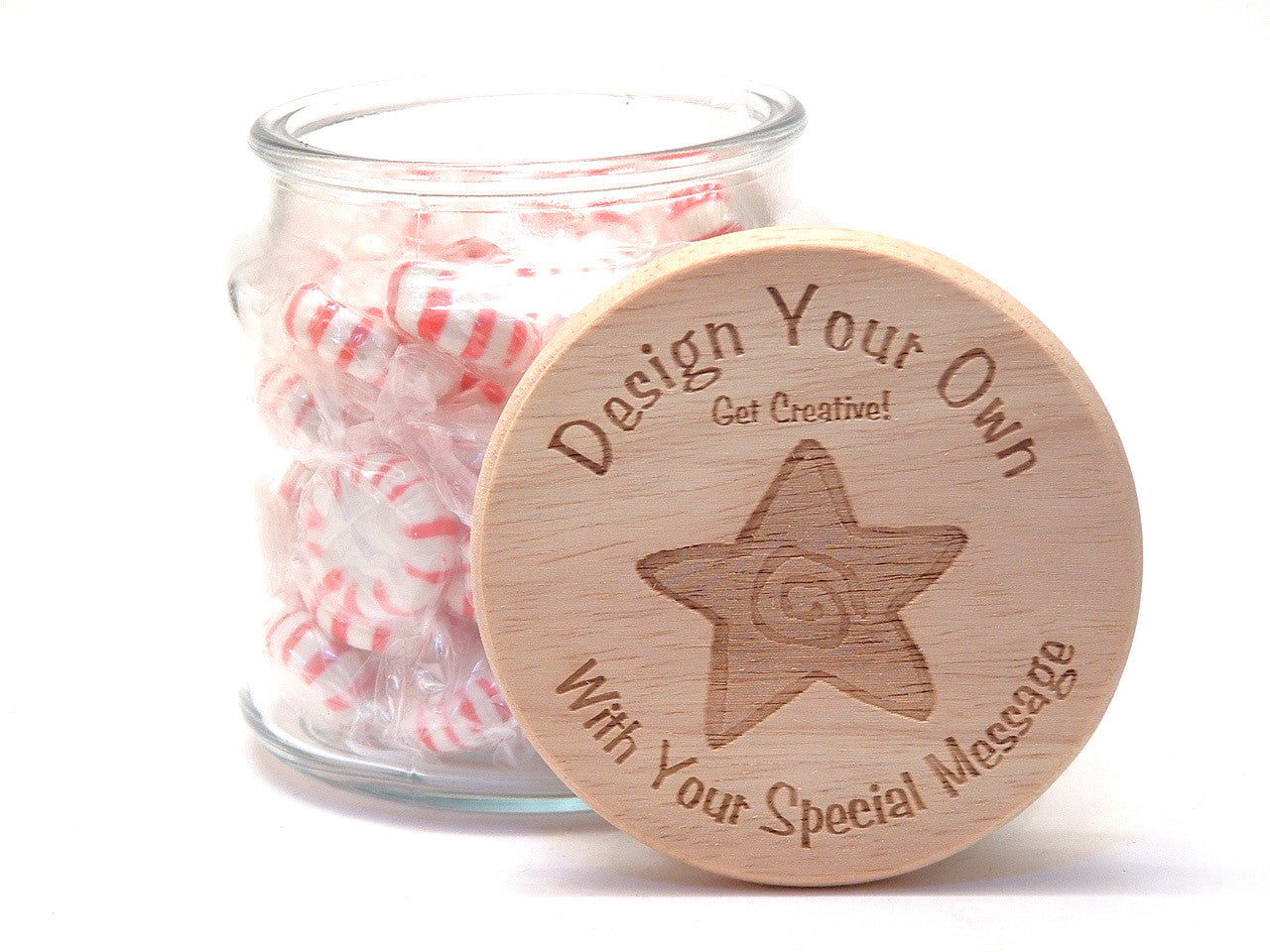 personalized glass candy jar