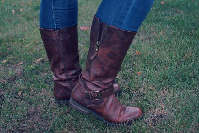 brown calf boots