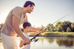 Father and Son Fishing