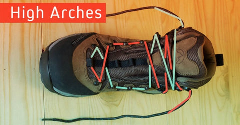lacing shoes for high arches