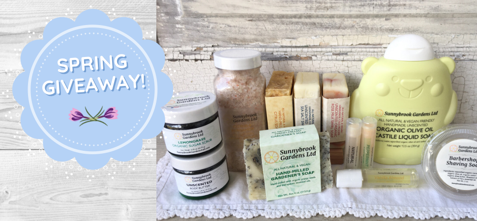 Spring Giveaway of our all natural soaps and skin care!