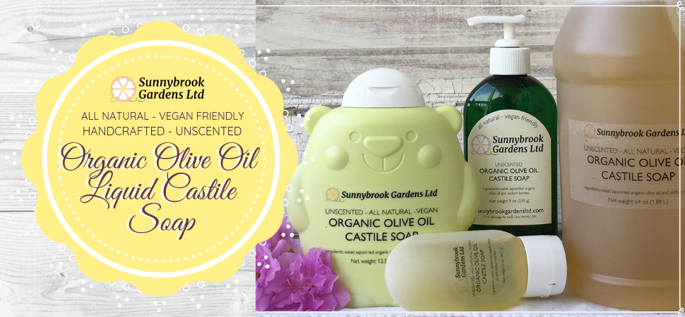 Enjoy our Unscented Organic Olive Oil Castile Liquid Soap