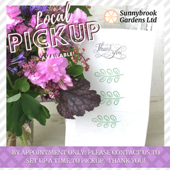 Local friends are welcome to pickup orders by appointment