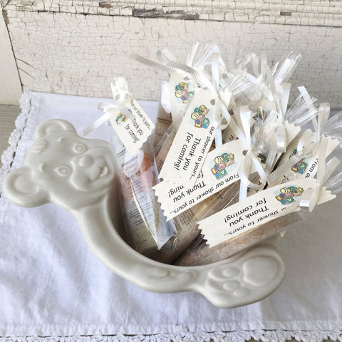 baby shower bath salt favors