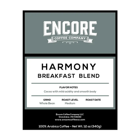 Harmony - Breakfast Blend Label