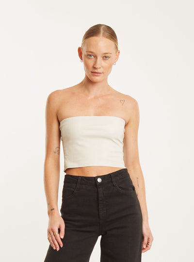 SPRWMN Micro Tube Top in Silver