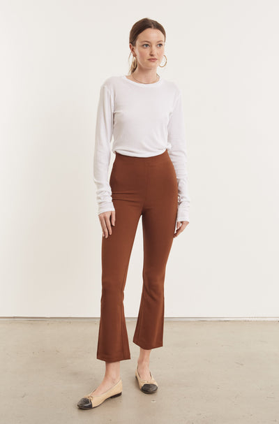 SPRWMN- Ankle Flare Pants- Camel - Dukes Online