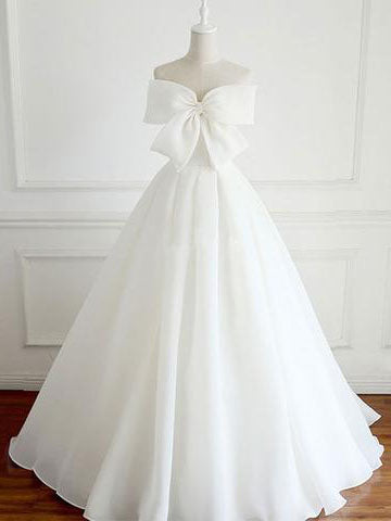 simple white ball gown