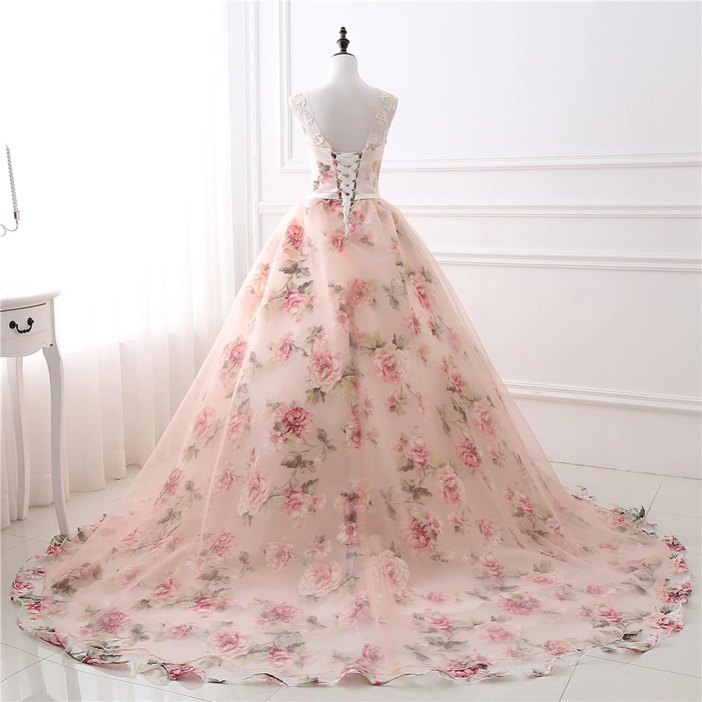 Pink Floral Gown Clearance Sale, UP TO ...