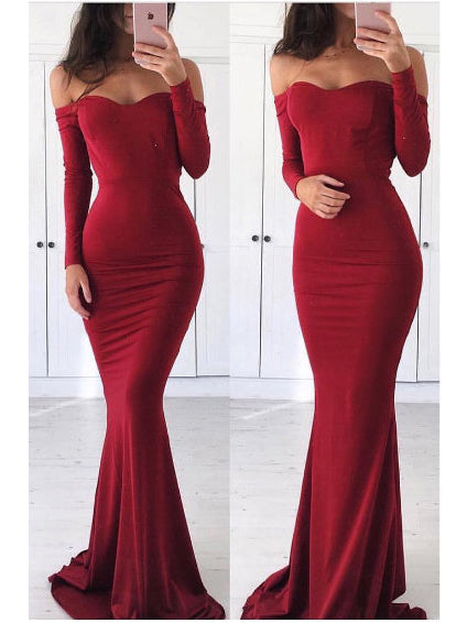 maroon tight prom dress