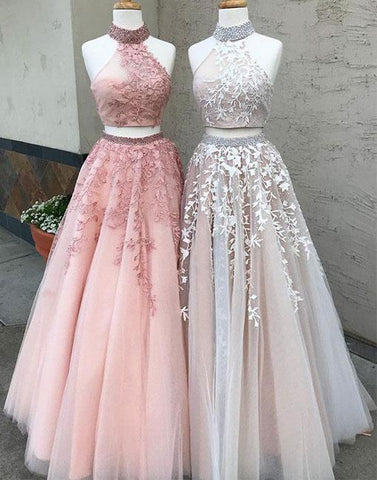 two piece tight prom dresses