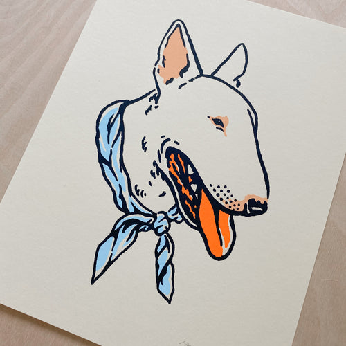 Bull Terrier Cowdog - Signed 8x10in Print #365