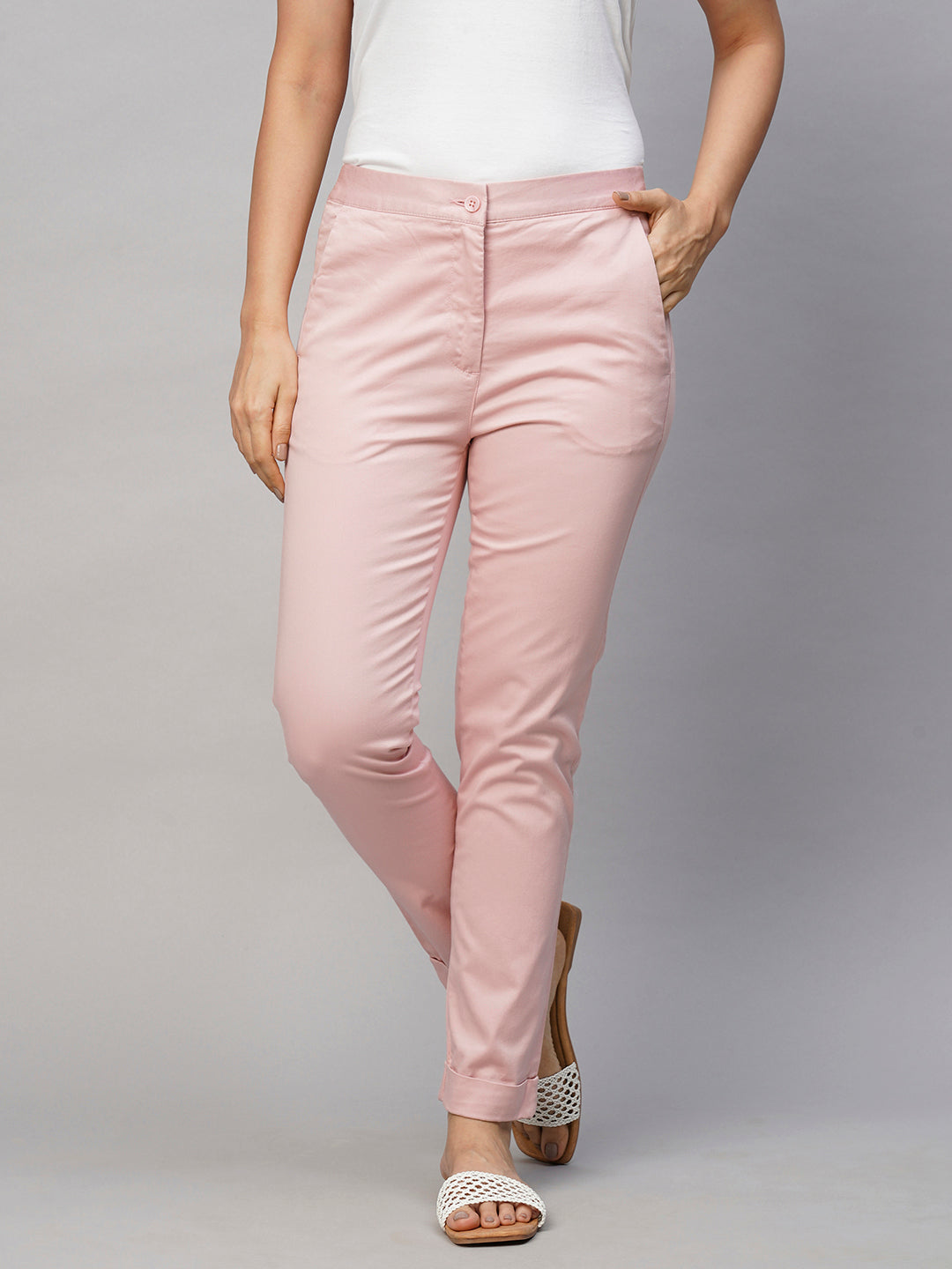 Buy Women's Cotton Lycra Semi-Formal Wear Regular Fit Pants