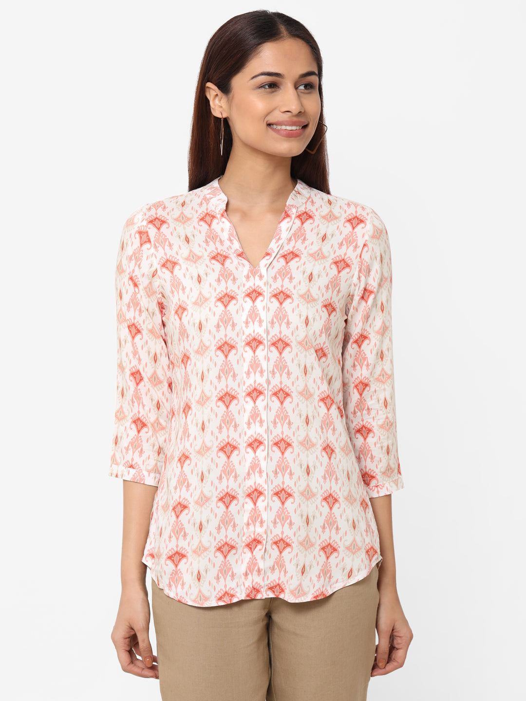 pink formal blouse