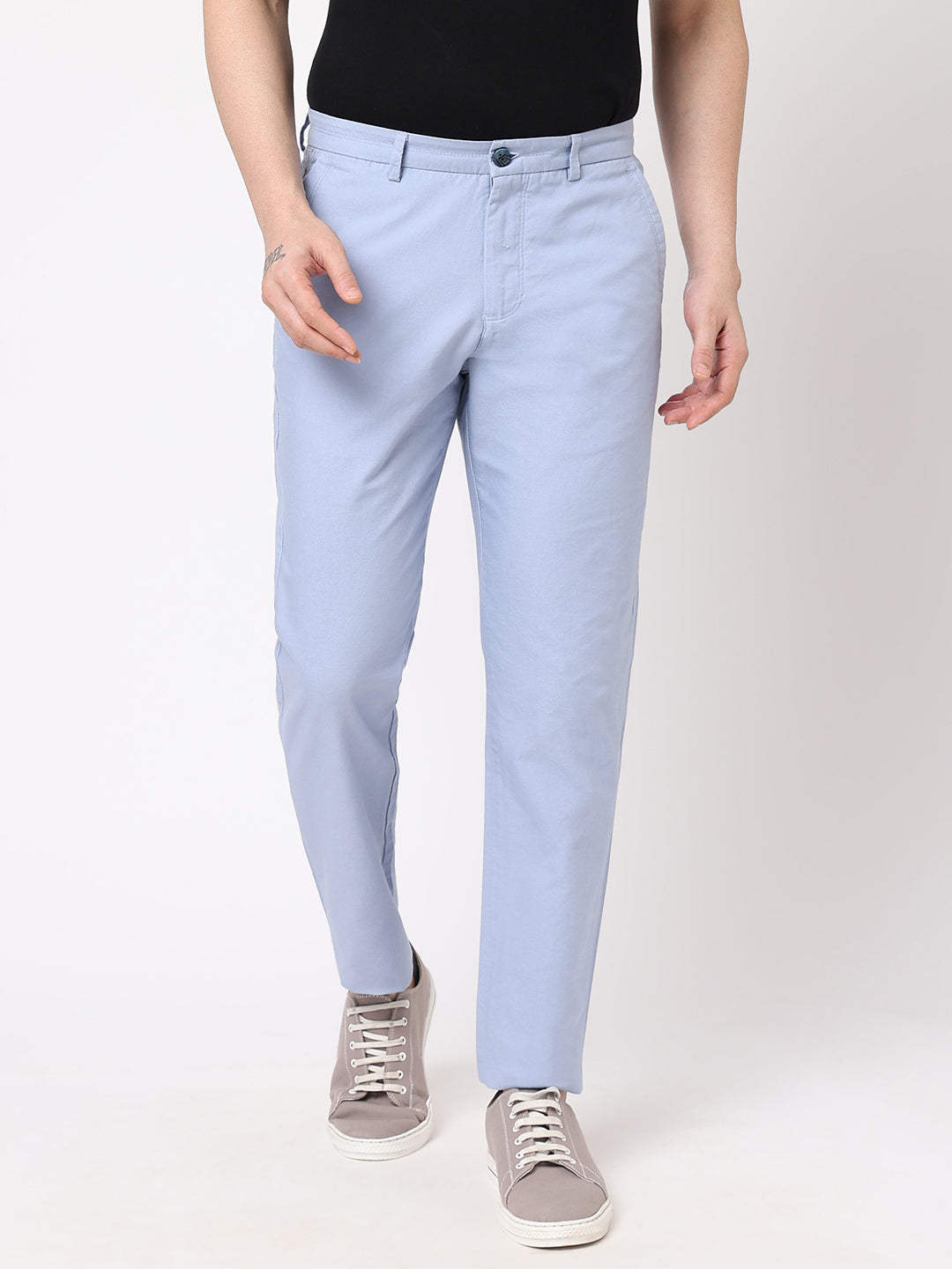 Buy Mens Cotton Lycra Casual Wear Slim Fit Pants