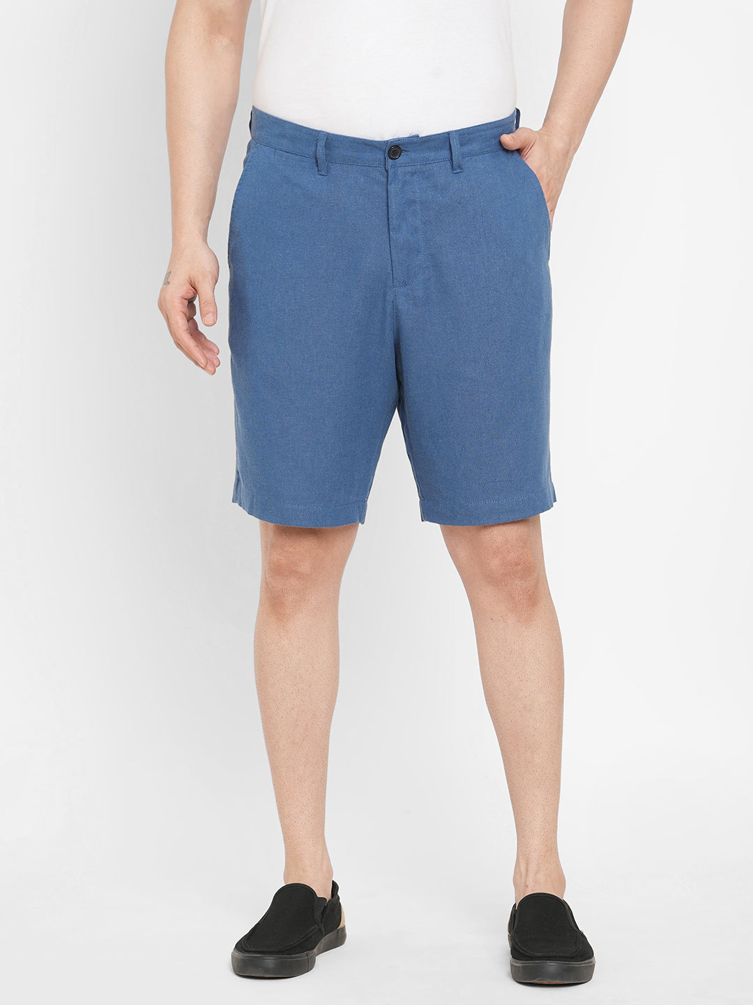 Buy Men's Cotton Linen Casual Wear Regular Fit Shorts